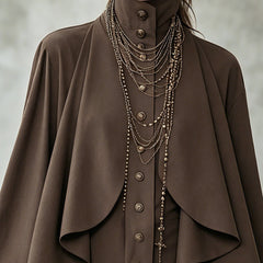 Ophelia High-Neck Cape Mini Dress