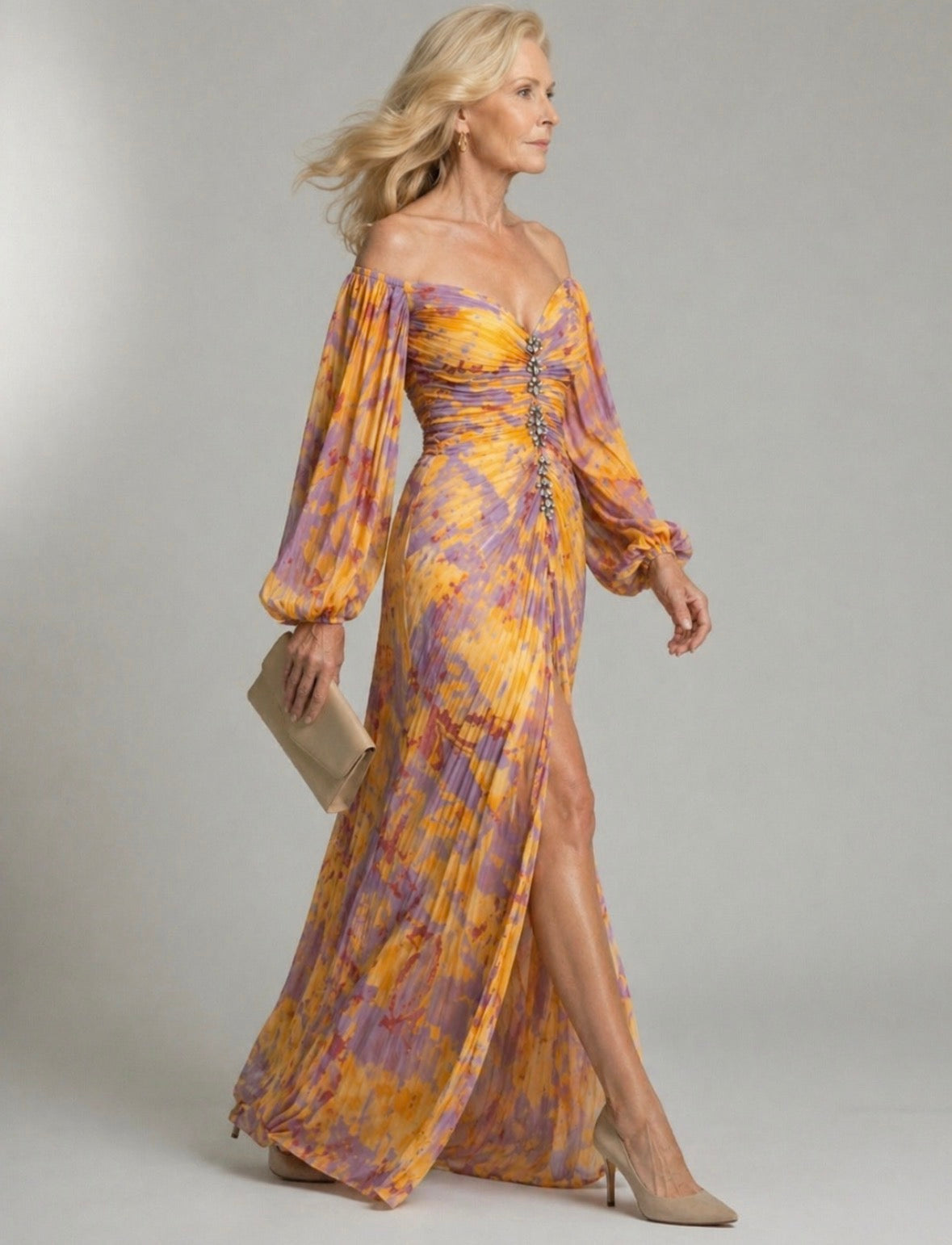 Kristine Elegant Dress With V-Neck