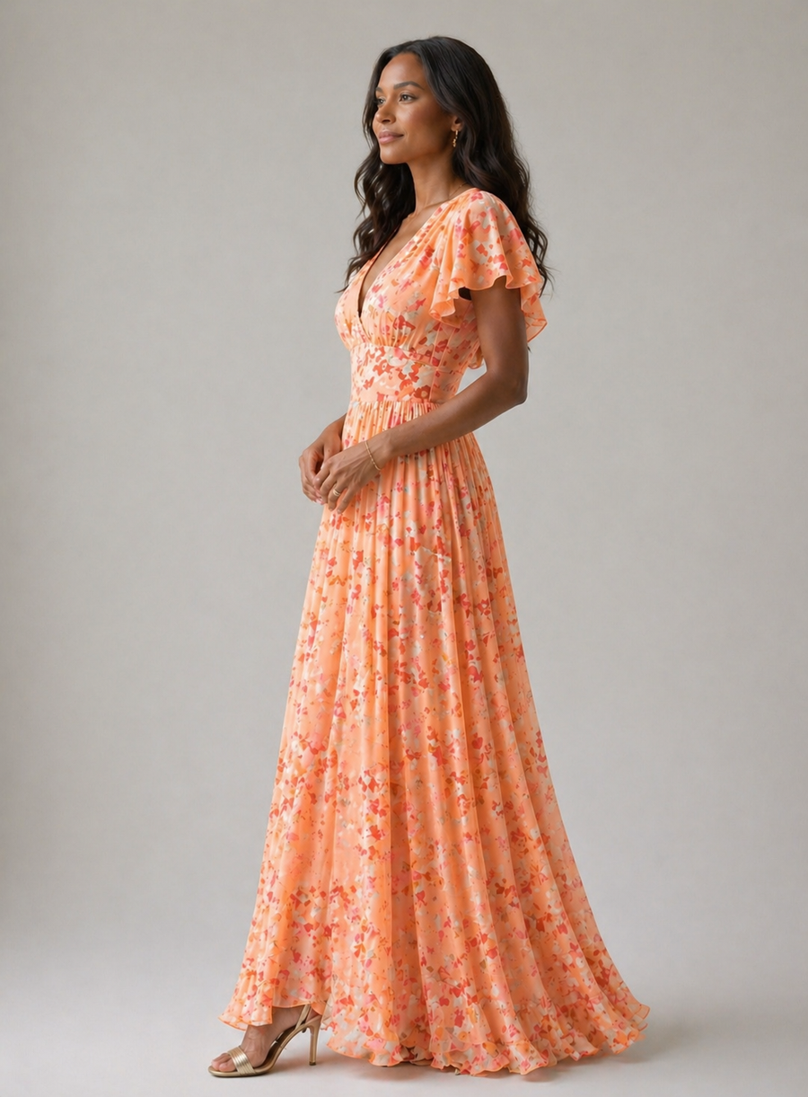Ingrid Glamorous Dress That Covers The Belly, Elegant Occasion Dress