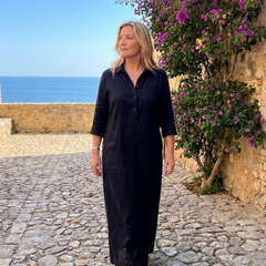 Veronica Long Sleeve Relaxed Silhouette Maxi Dress