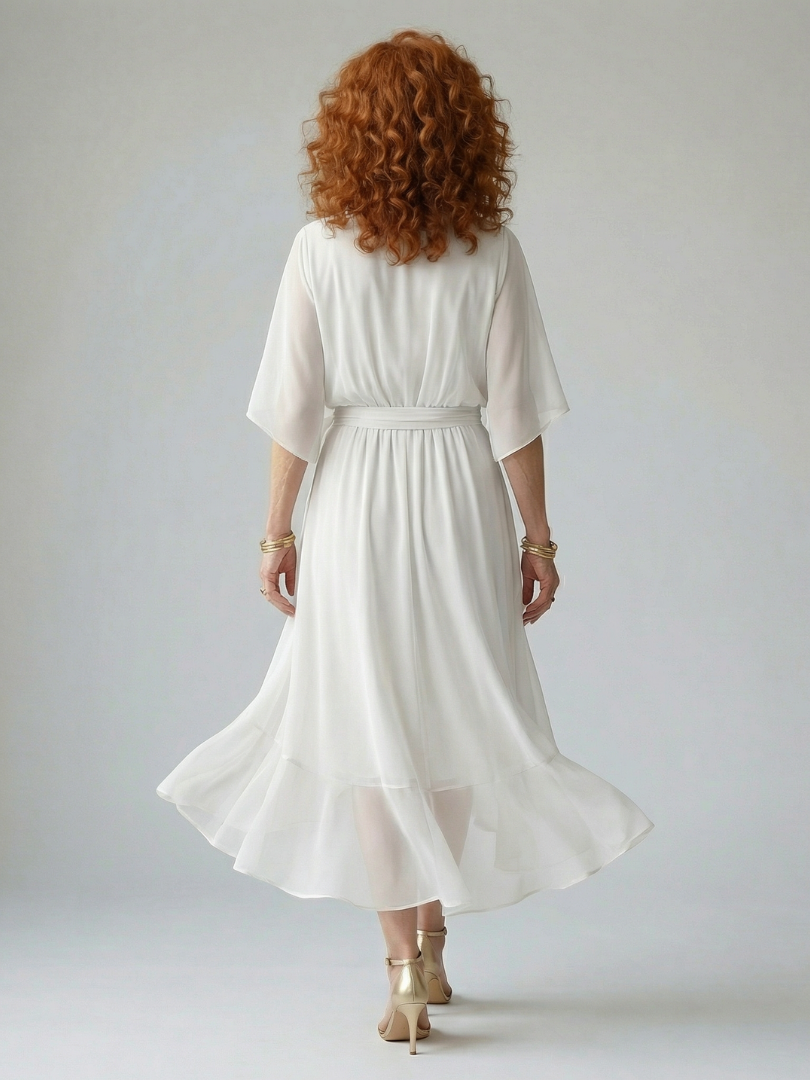 Elric Light Drape Midi Dress