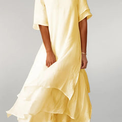Tiered maxi dress in a soft colourway