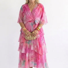 Genevieve Layered Floral Sun Dress