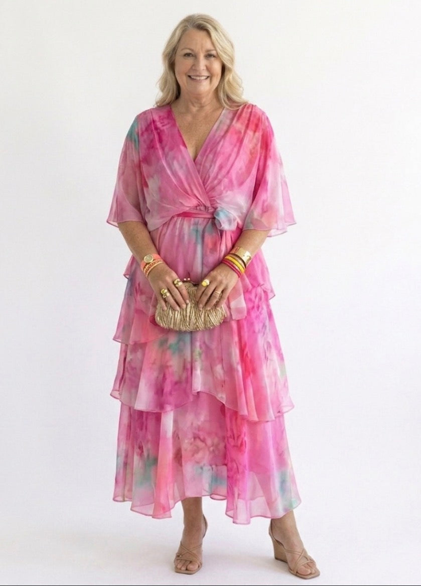 Genevieve Layered Floral Sun Dress