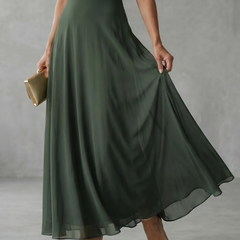 June Off Shoulder Draped Midi Dress