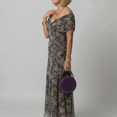 Calen Off Shoulder Flow Midi Dress