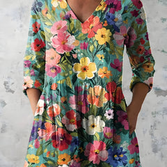 Model wearing the Angel multicolour long blouse