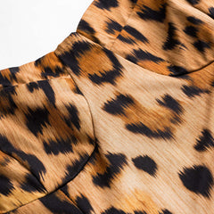 Bianca dress leopard print fabric close up