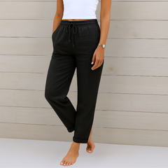 Adrianna linen stretch trousers in a lighter colourway
