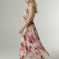 Sylin Gathered Halter Midi Dress