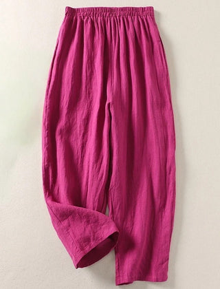 Carolina linen trousers full length view