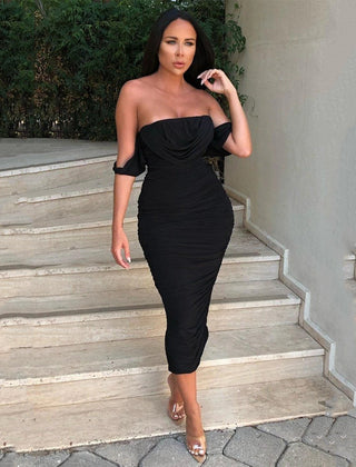 Kliti dress ruched detail and fit