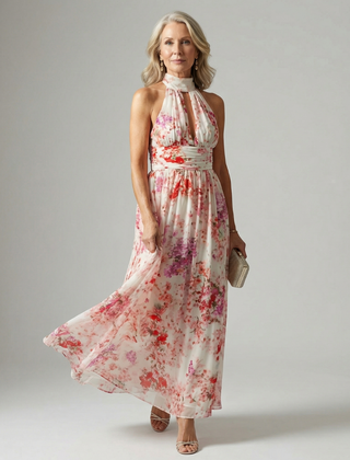 Elyon Easy Flow Maxi Dress with Halter Neckline