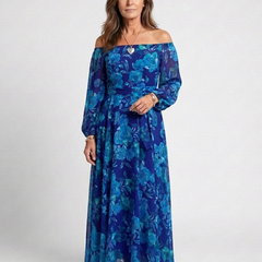 Aspen Off Shoulder Floral Maxi Dress