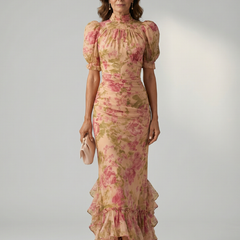 Vianne Gentle High Neck Maxi Dress