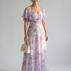 Vaelis Flutter Sleeve Midi Dress