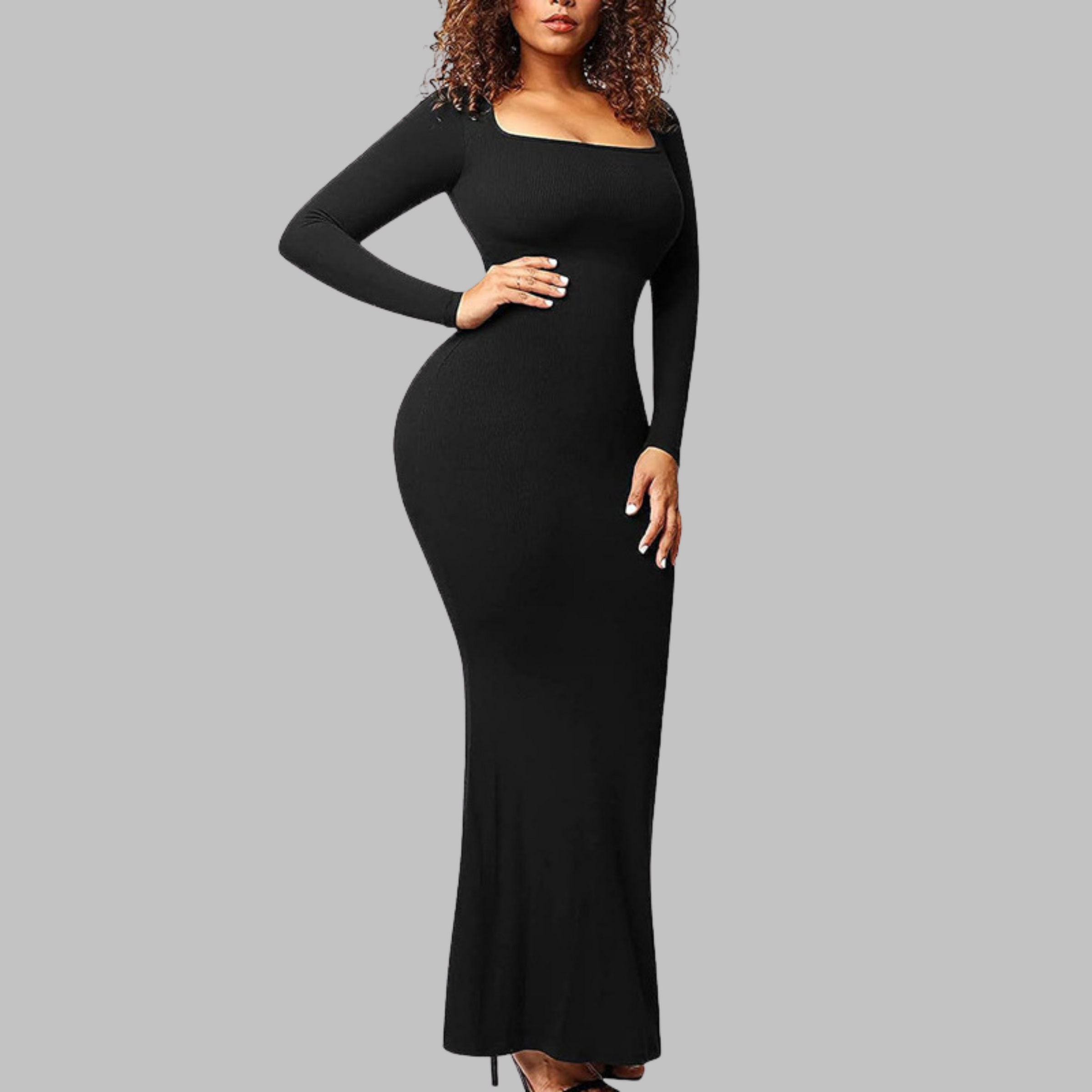 Pito midi dress in black
