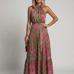 Rowen Draped Halter Midi Dress