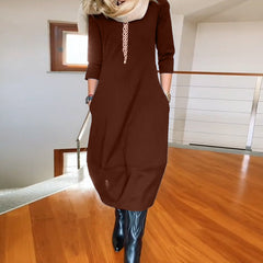 Anora maxi dress in navy blue
