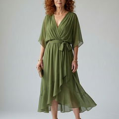 Elric Light Drape Midi Dress