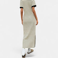 Polo collar and stripe detail