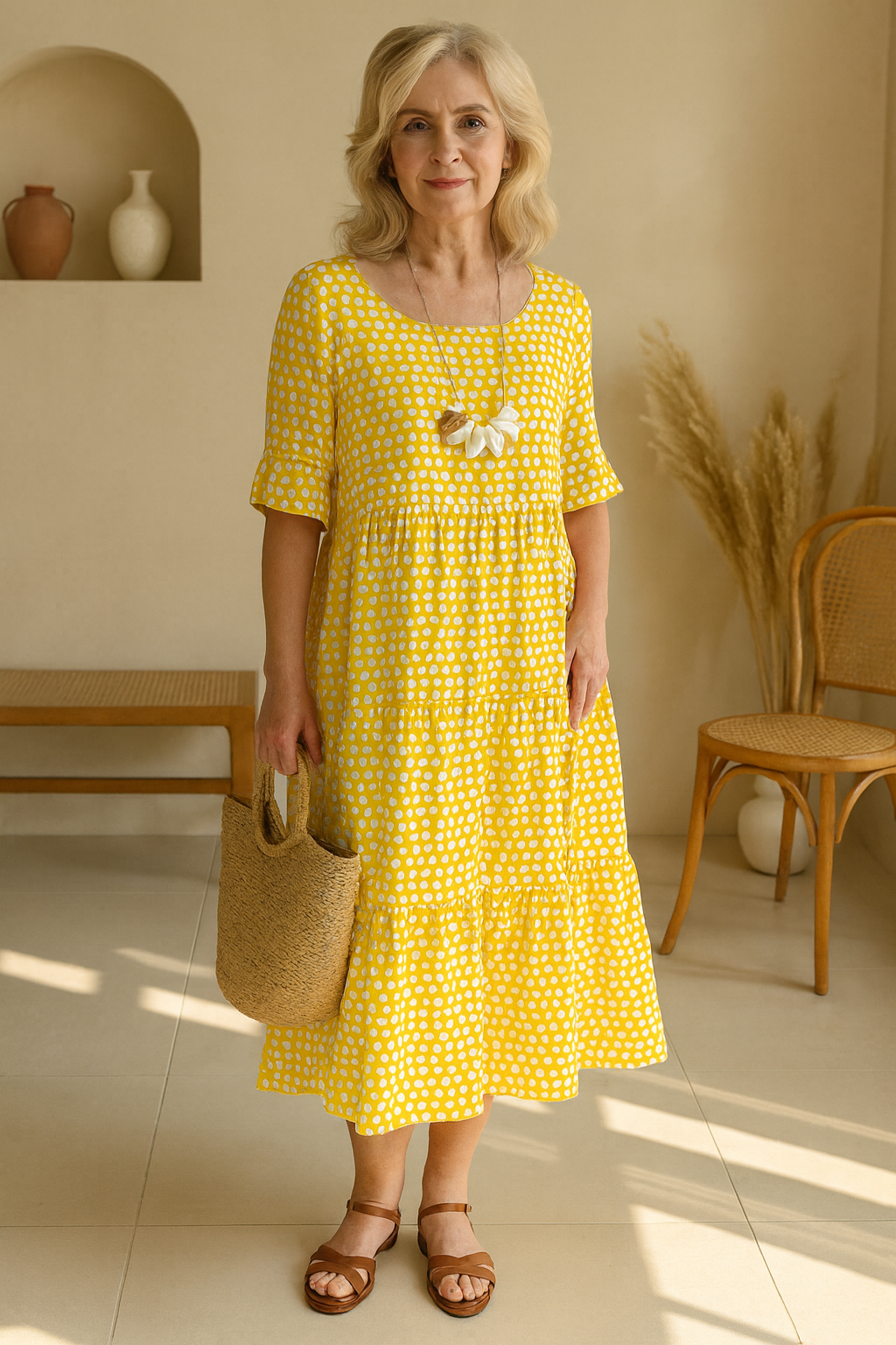 Marigold Flattering & Effortless Midi Dress