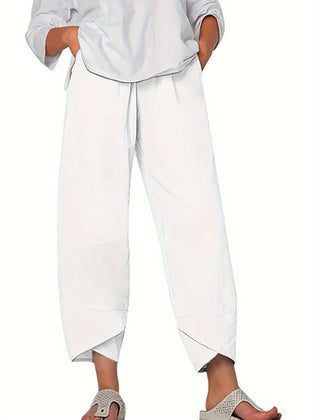Kaeli trousers in a solid neutral shade