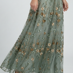 Selora Halter Bloom Flow Maxi Dress, Sleeveless Floral Pull-On Dress