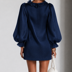 Antoinette Ruffled Puff-Sleeve Mini Dress