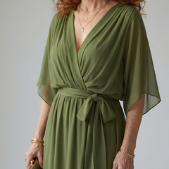 Elric Light Drape Midi Dress