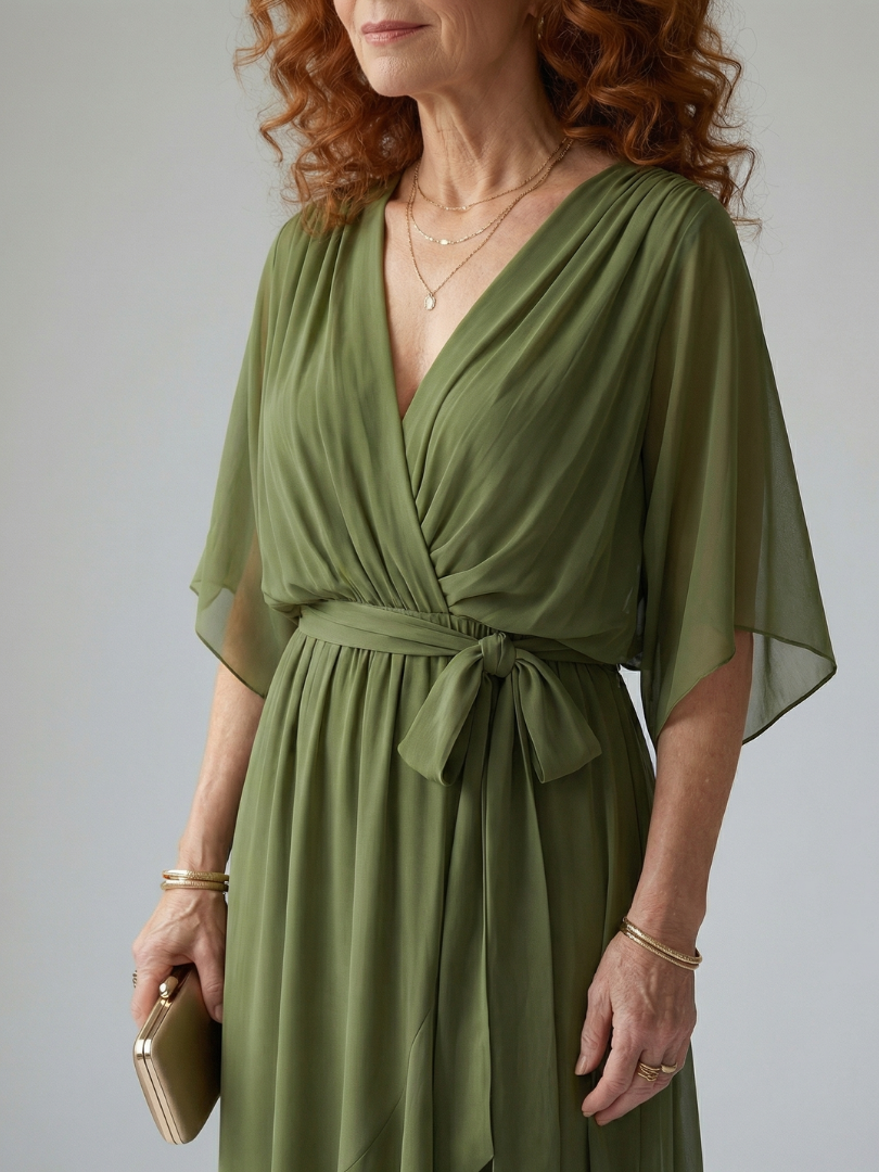 Elric Light Drape Midi Dress