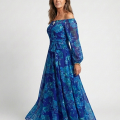 Aspen Off Shoulder Floral Maxi Dress