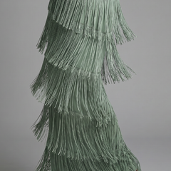 Samara Long Sleeve Soft Fringe Skirt Midi Dress
