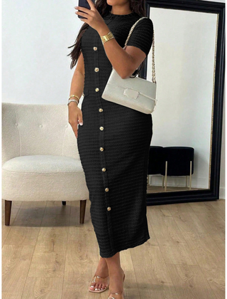 Alina dress crew neckline