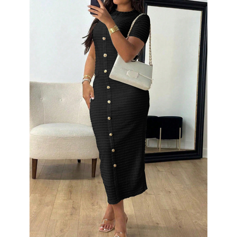 Alina dress crew neckline