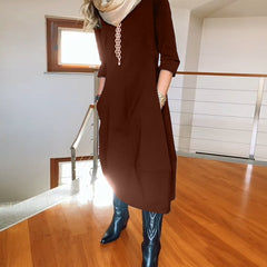 Anora dress black back view