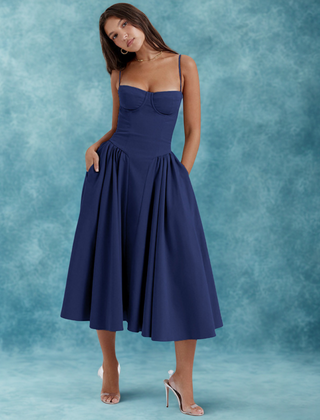 Bodycon midi dress full length view