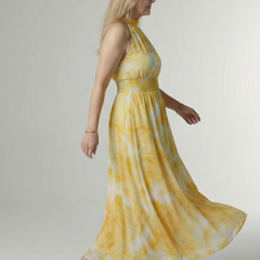 Sylin Gathered Halter Midi Dress