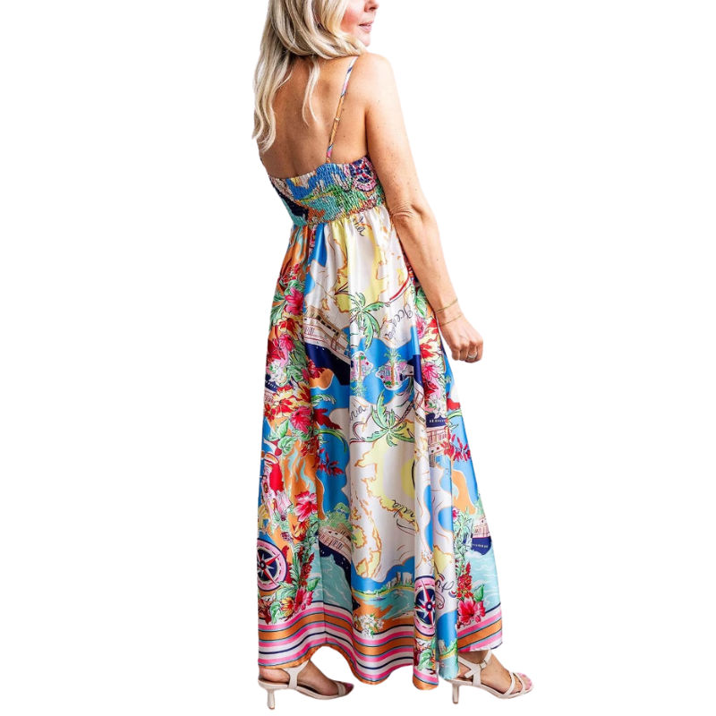 Cami straps and print detail