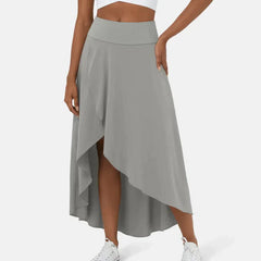 Asymmetric midi skirt in a bright colourway