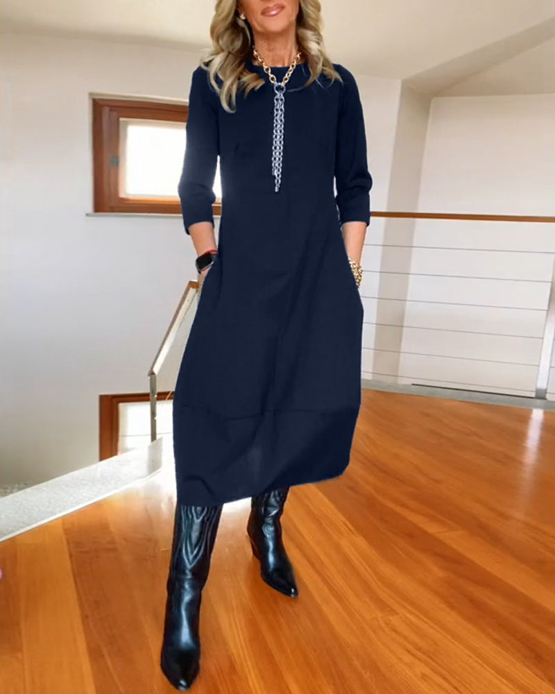 Anora maxi dress in brown