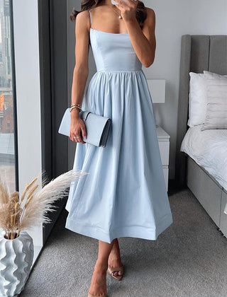 Fit and flare midi dress front view