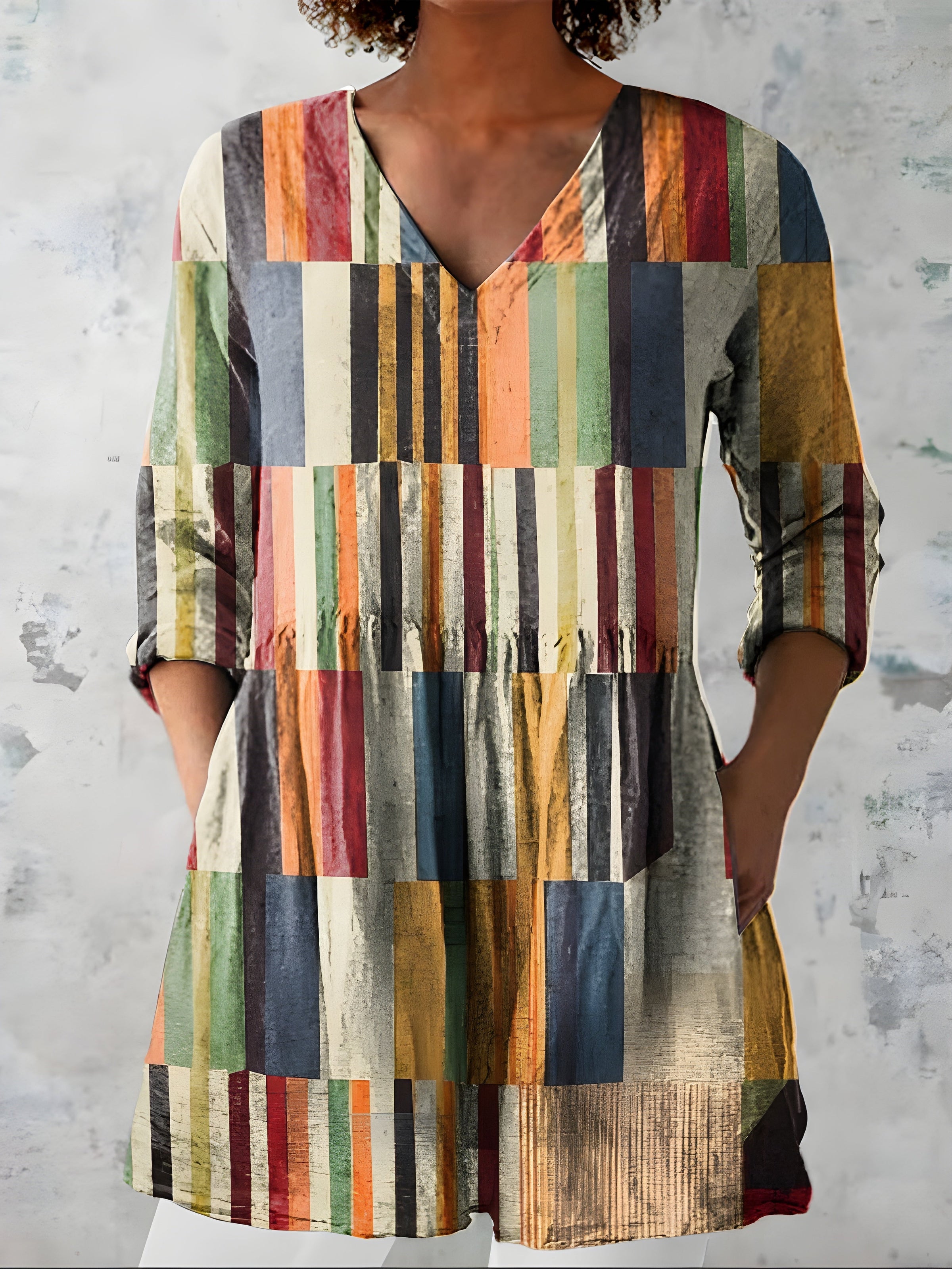 Lydia long blouse shown with relaxed, flowing sleeves