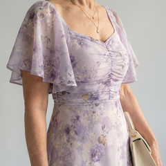 Vaelis Flutter Sleeve Midi Dress