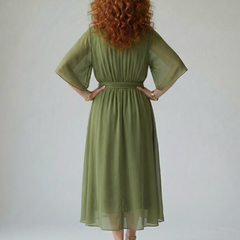 Elric Light Drape Midi Dress