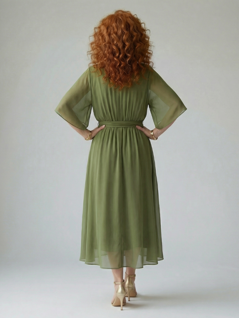 Elric Light Drape Midi Dress