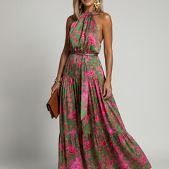 Rowen Draped Halter Midi Dress