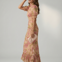 Vianne Gentle High Neck Maxi Dress