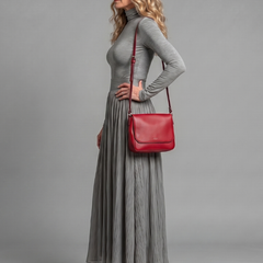 Lana Long Sleeve Turtleneck Defined Waist Midi Dress