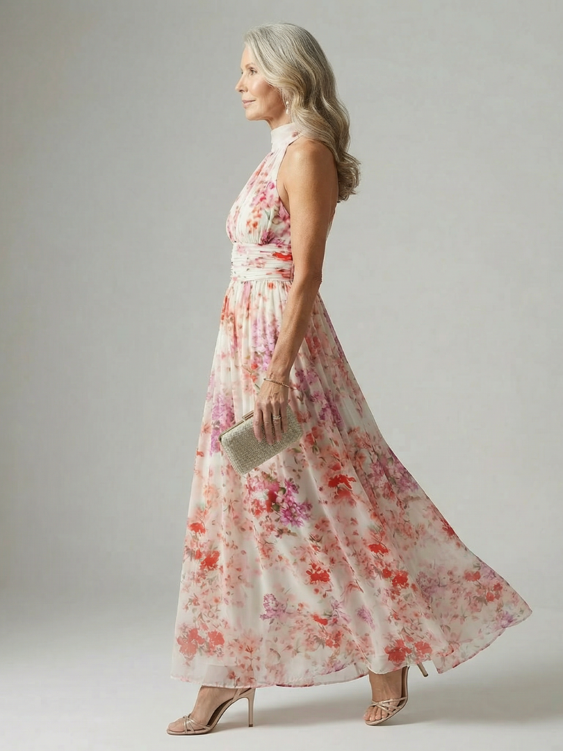 Elyon Easy Flow Maxi Dress with Halter Neckline